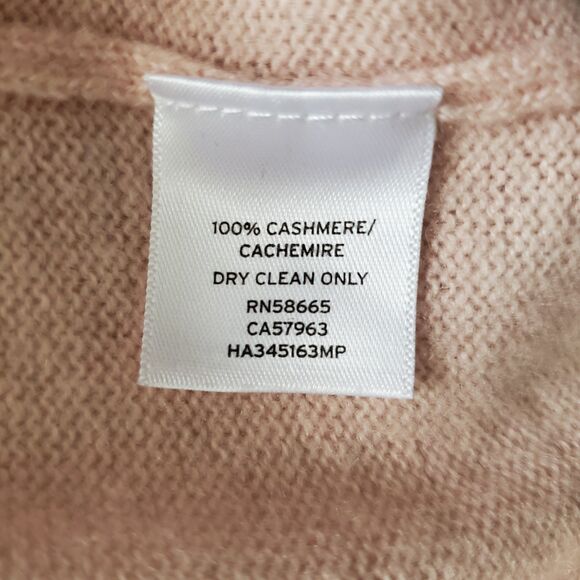 Halogen Nordstrom 100% Cashmere V-Neck Sweater Pink Blush XS Soft Cozy Luxury - Picture 7 of 8